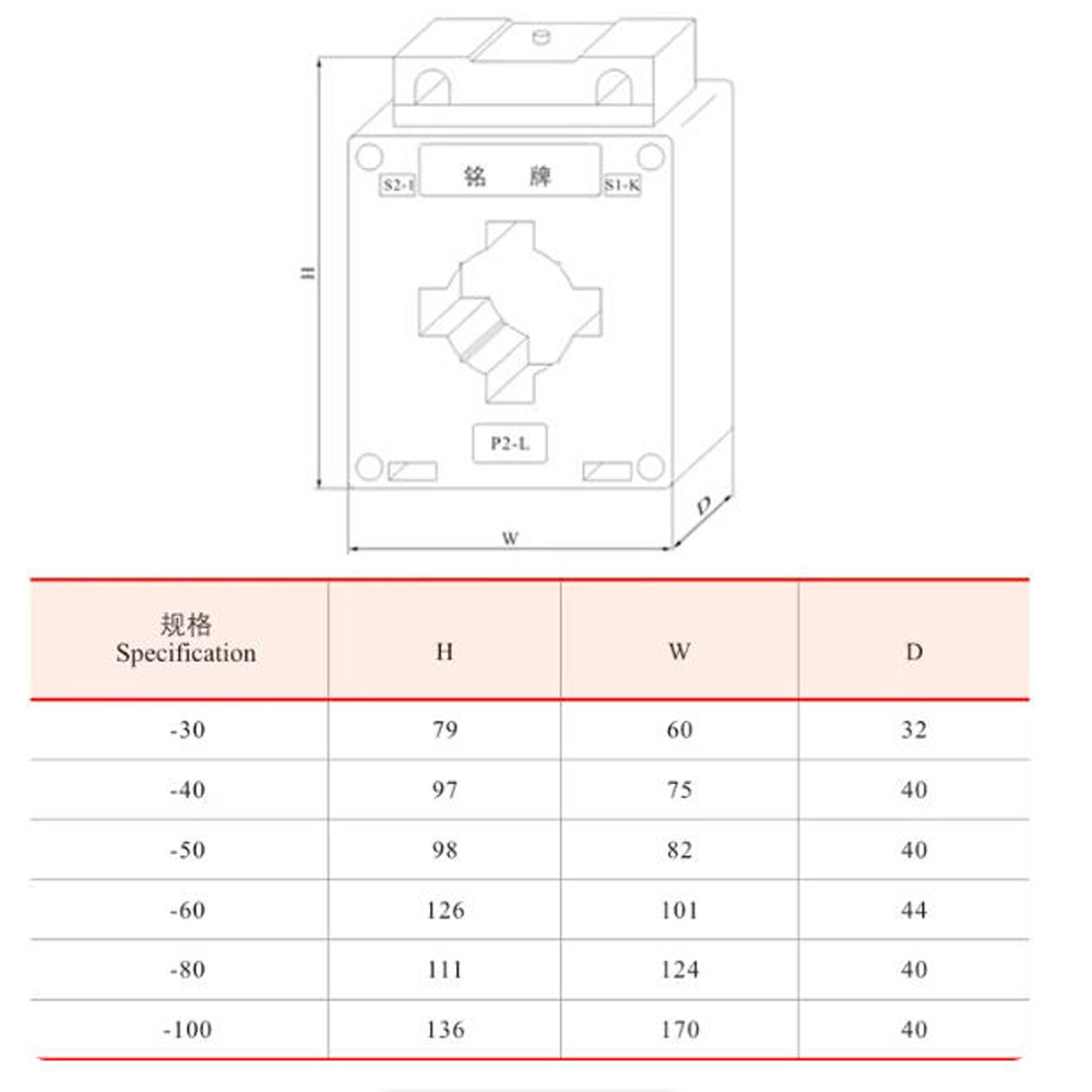 Current transformer LMK1-0.66KV(BH) current ratio 50/5 75/5 200/5 primary through